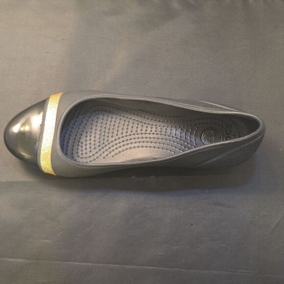 CROCS WOMENS BRYNN BALLET with TOE CAP AND SPARKLE TRIM FLATS - Picture 13 of 16
